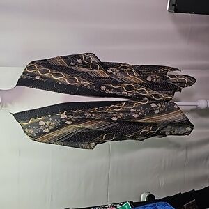 Rewind Size S Black/Floral Kimono